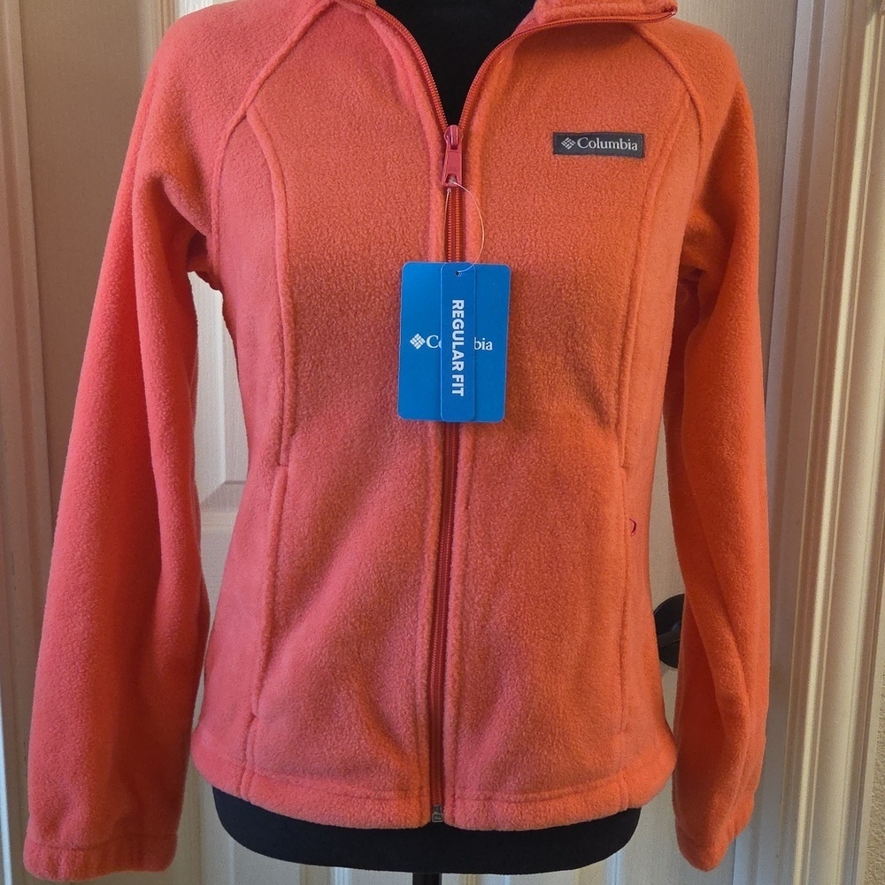 Columbia Vibrant Orange Full Zip Fleece Jacket - Picture 10 of 16